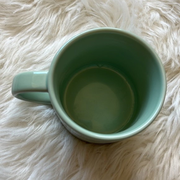 Starbucks Seafoam Green Stackable Mug Ripple Design Etched Logo EUC - Picture 5 of 6